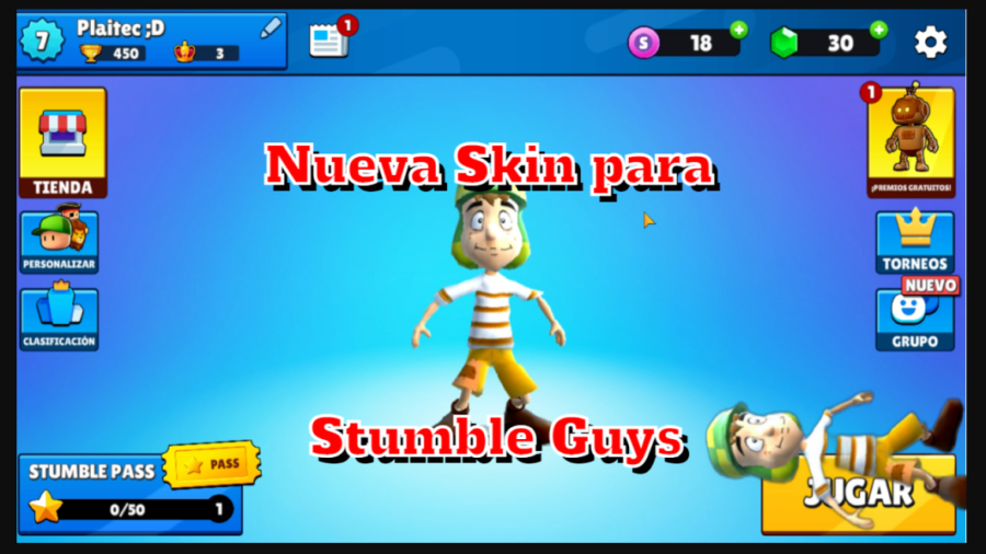 Mira como obtener la Skin del Chavo en StumbleGuys